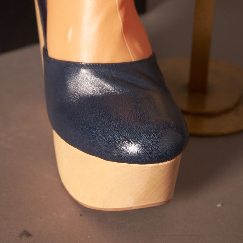 Chloe Sevigny for Opening Ceremony Leather D’Orsay Mary Janes Heels Platforms - Picture 12 of 12